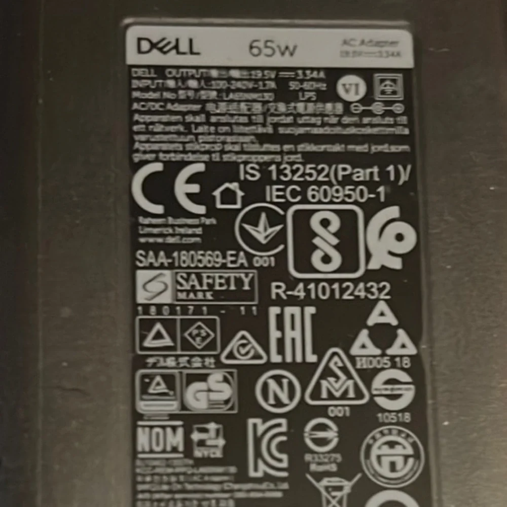 Dell Black Computer Cable Adapter